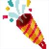 Party Color By Number: Pixel Art, Festivity Coloring Book
