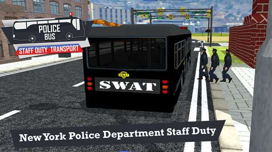 Police Bus Staff Duty Transport 3D - Pick and Drop screenshot 5