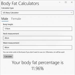 Body Fat Calculators screenshot 3