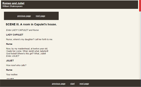 Romeo and Juliet ebook Screenshots 2