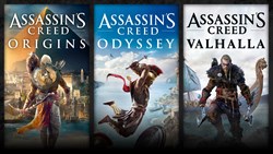 Paquete de Assassin's Creed®: Assassin's Creed® Valhalla, Assassin's Creed® Odyssey y Assassin's Creed® Origins