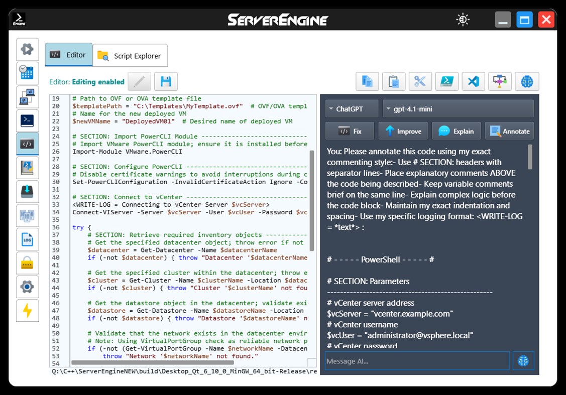#3. ServerEngine (Windows) โดย: CForce-IT, Claudio Orlando