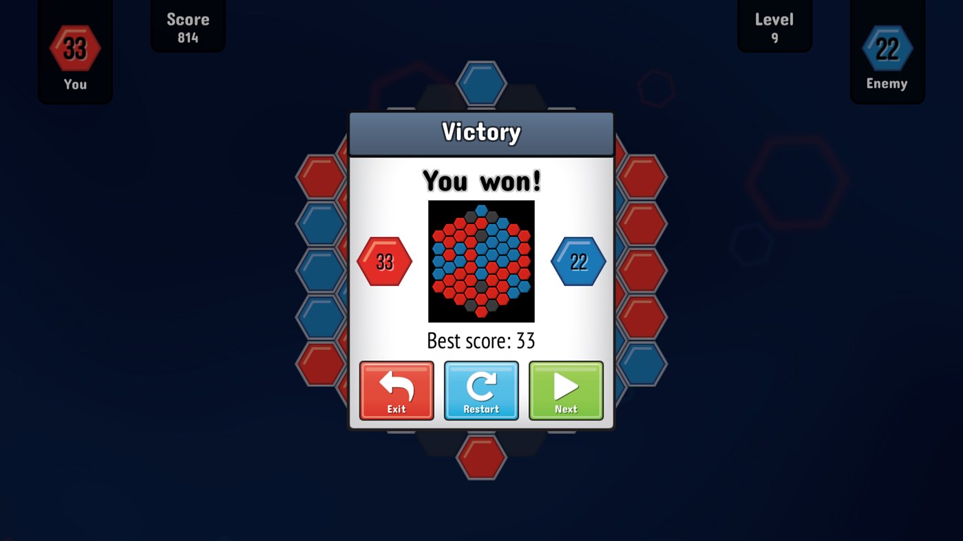 #2. Hexxagon - Board Game (Windows) 由: eSolutions Nordic AB