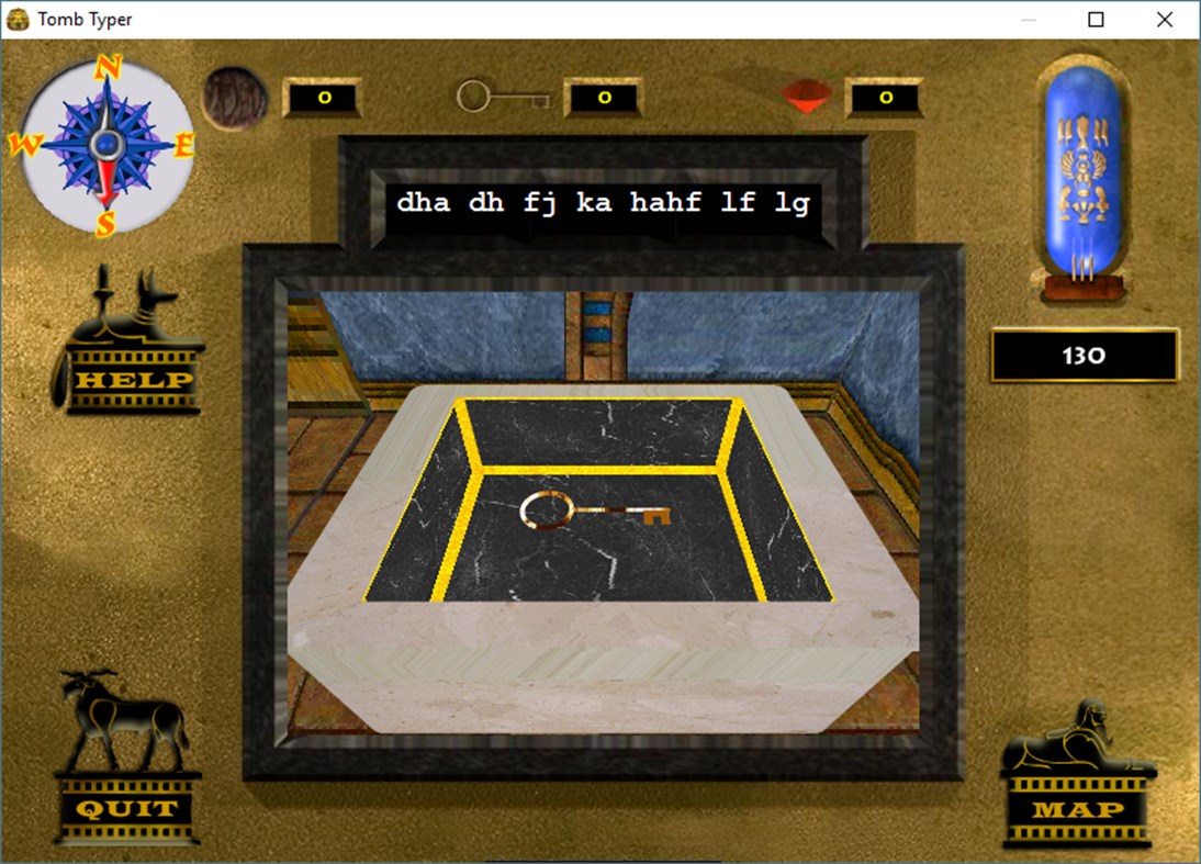 #3. Typing Instructor Tomb Typer (Windows) Podle: Individual Software Inc.