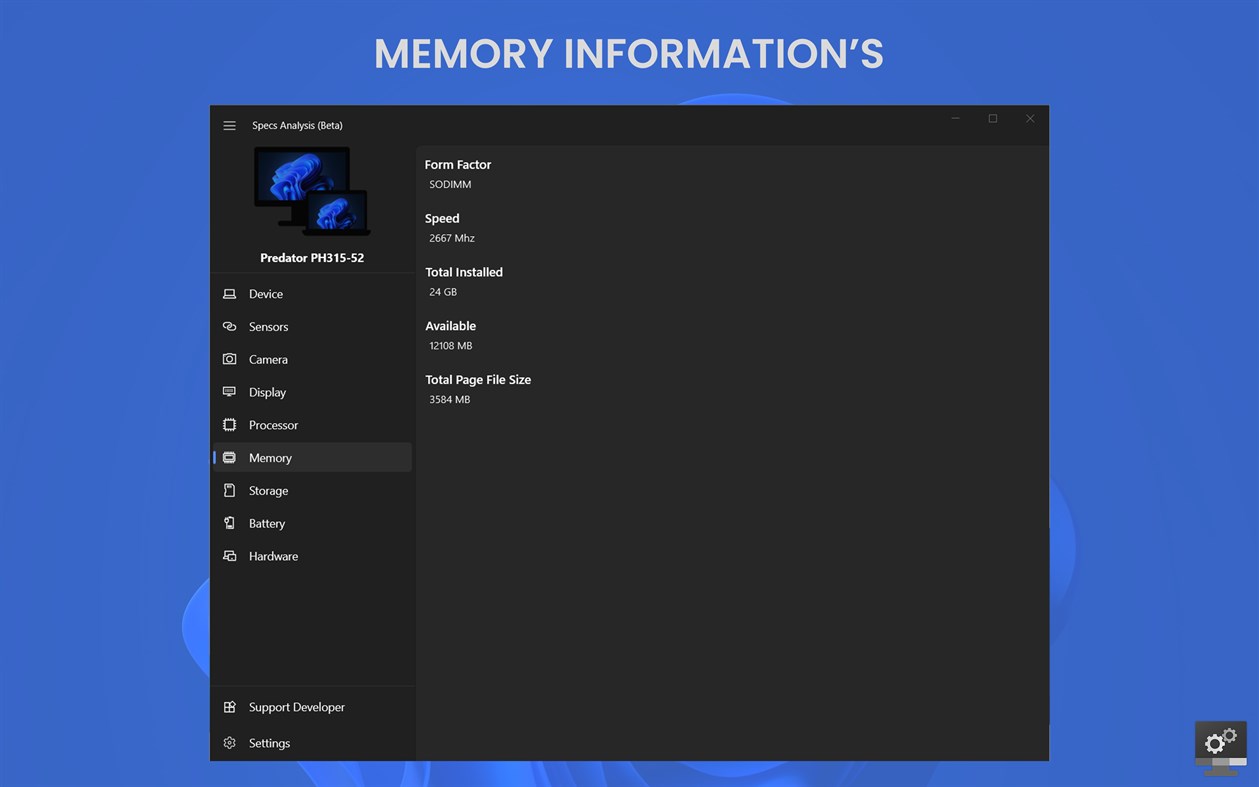 #3. Specs Analysis (Beta) (Windows) 由: Aathif Mahir