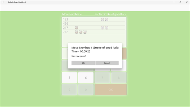 Bulls & Cows Multilevel screenshot 2