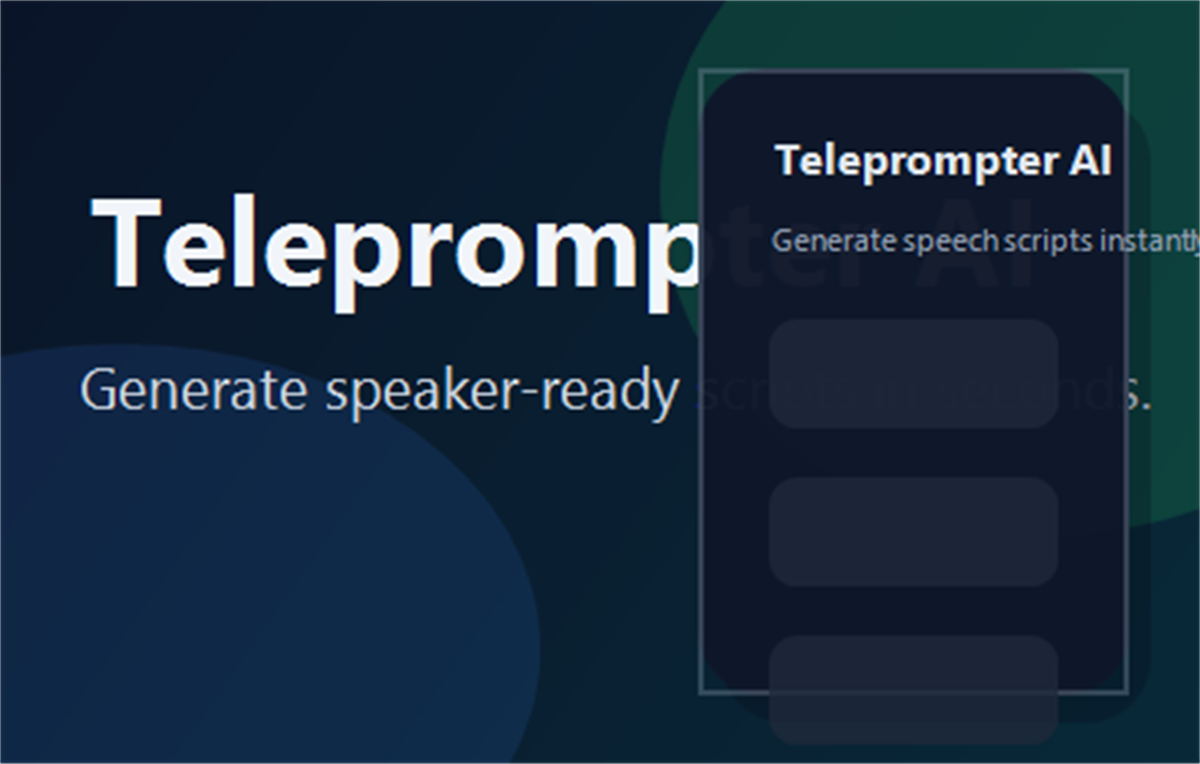 Teleprompter AI Script Generator
