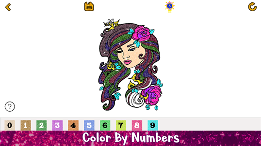 Girls Glitter Color By Number - Girls Coloring Book screenshot 2