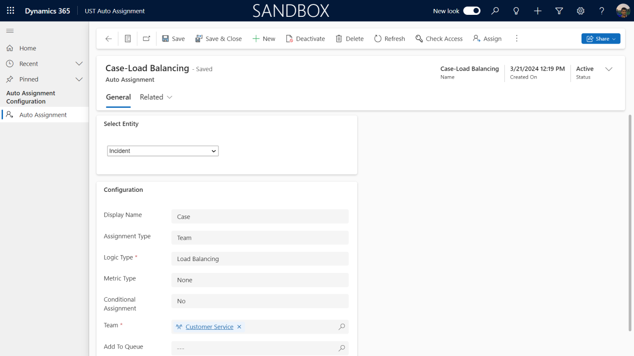 Snapshot 3 of UST Auto Assignment for Dynamics 365