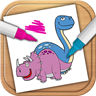 Paint dinosaurs for children. Dinosaurs game