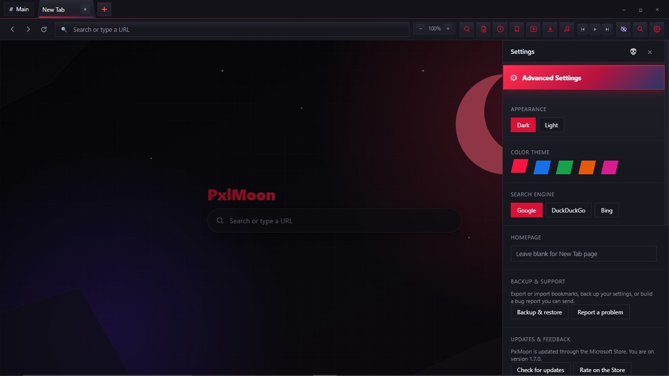 Pxl Browser screenshot