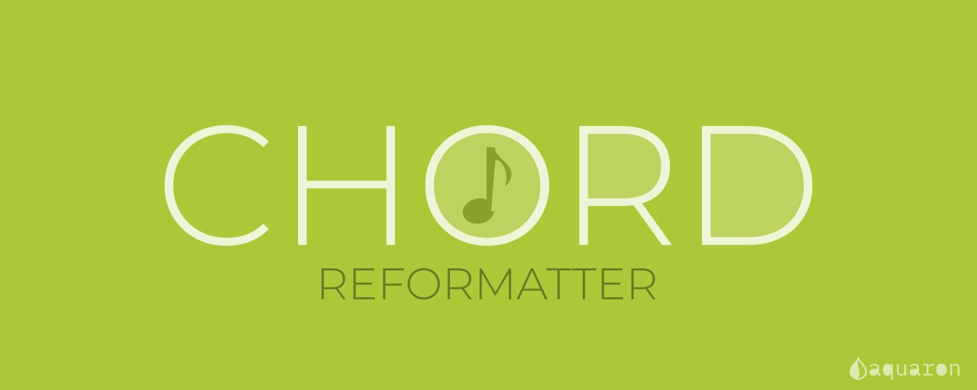Chord Reformatter marquee promo image
