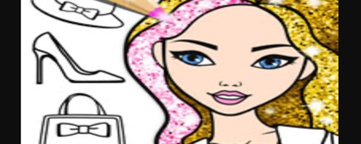 Fashion Coloring Glitter Game marquee promo image