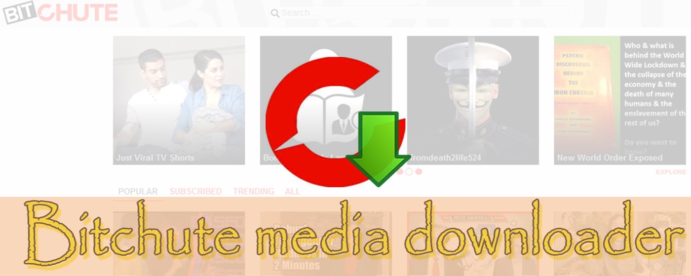 Bitchute media downloader marquee promo image