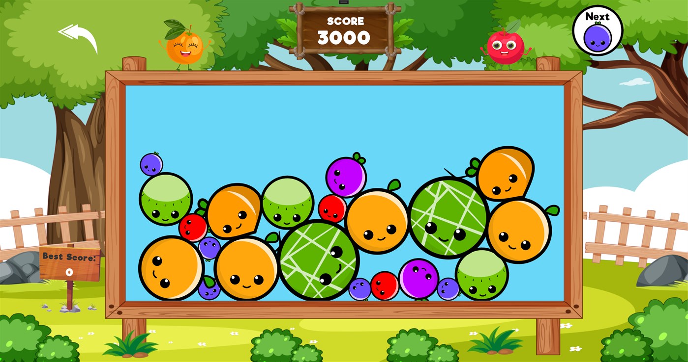#2. Fruit Merge: Endlessly Fun! (Windows) By: Dino­