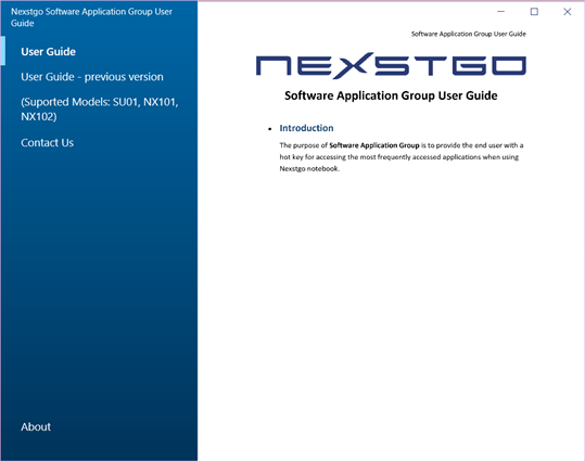 Nexstgo SW App Group User Guide screenshot 1