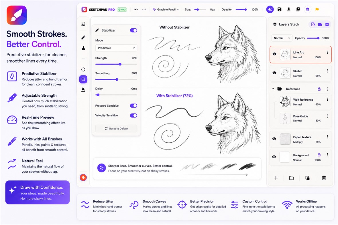 #6. Sketchbook & Paint Pad Studio (Windows) By: GreenBizz Studio