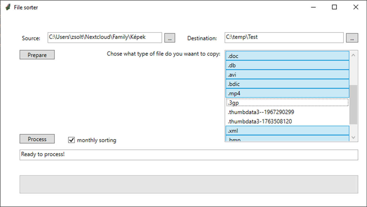#2. File & picture sorter (Windows) 由: Kecsi