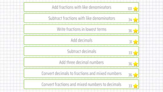 Third grade Math skills - Fractions and Decimals screenshot 7
