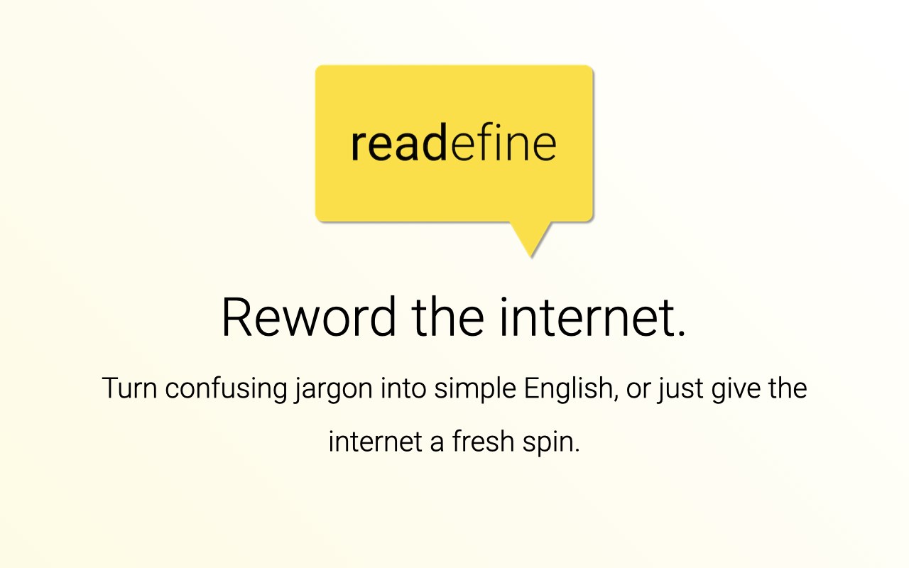 Readefine - Reword the Internet