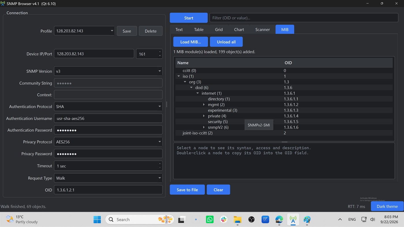 #6. SNMP Browser (Windows) โดย: Srdzan Kostenarov