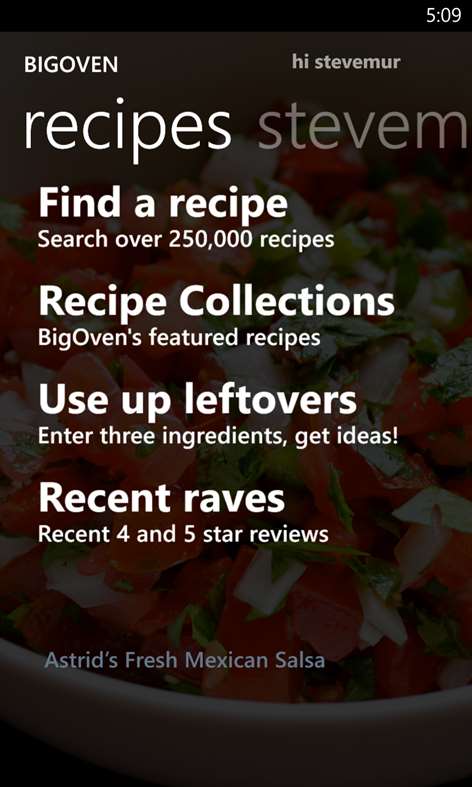 BigOven 300,000+ Recipes and Grocery List Screenshots 1
