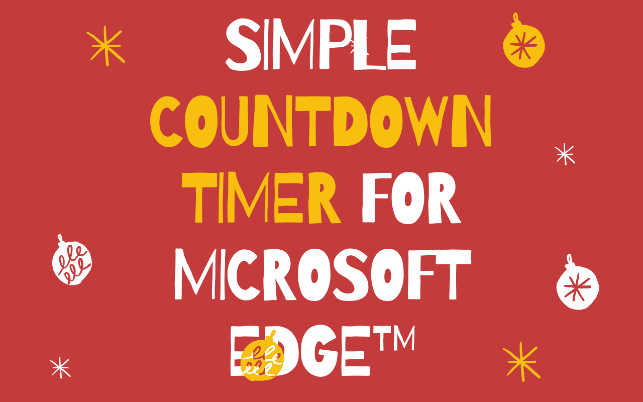 Study and Browsing Countdown Timer for Microsoft Edge™