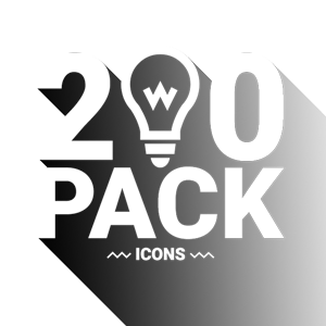 Clipart Icons: Black and White Icon Bundle
