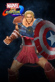 Marvel vs. Capcom: Infinite- Captain America Gladiator Costume.