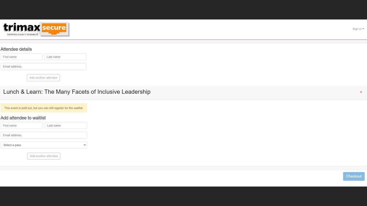 Snapshot 5 of D365 Events Management Portal: 4 Wk Implementation