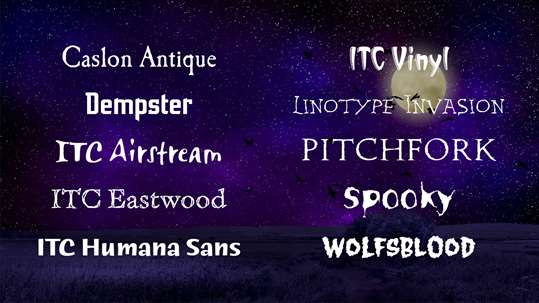 Monotype Halloween Font Pack screenshot 1