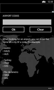 Airport Codes screenshot 1