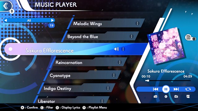 GUNVOLT RECORDS Cychronicle Song Pack 5 Lumen: "Sakura Efflorescence","Cyanotype","Tabula Rasa","Reincarnation Fateful" screenshot 1