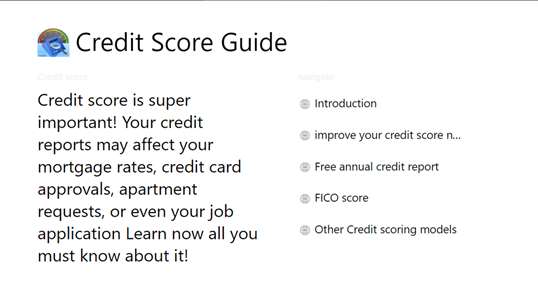 Credit Score Guide screenshot 1