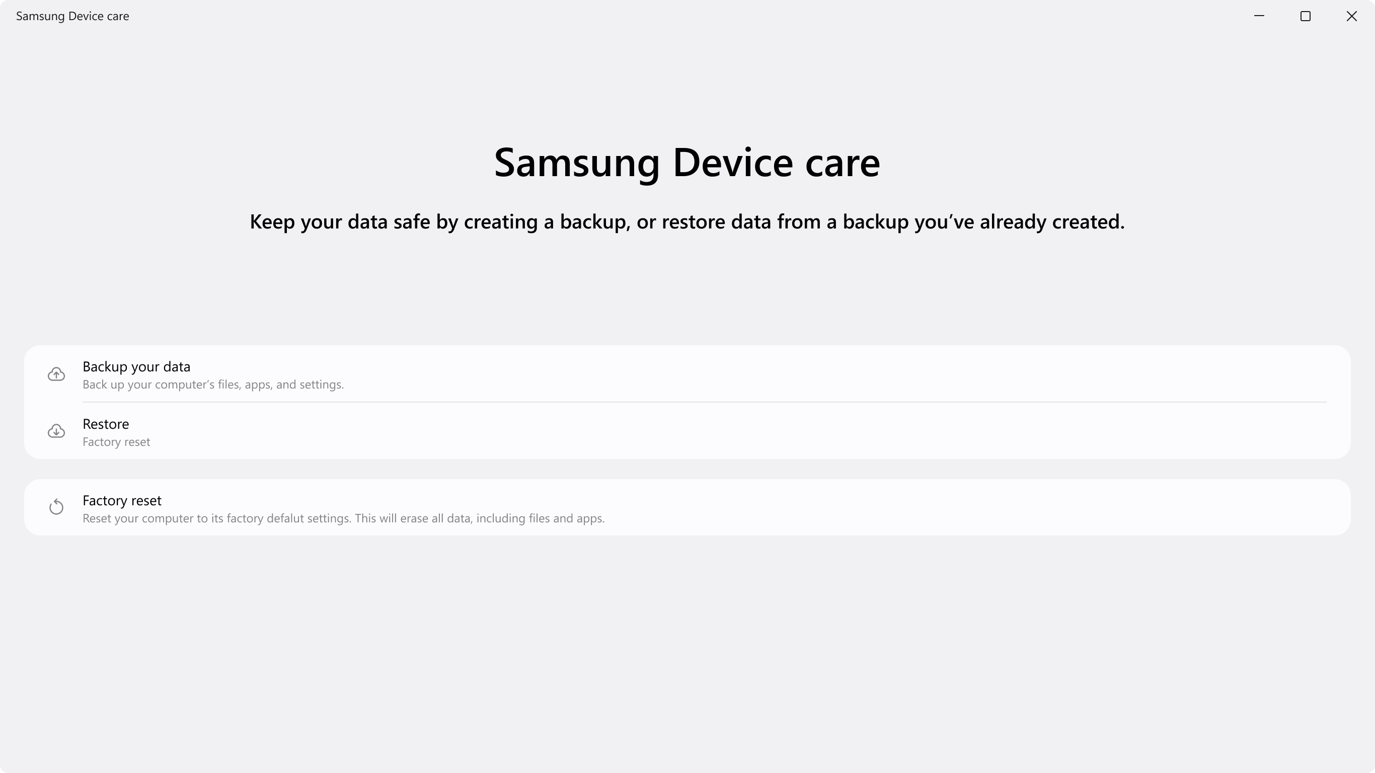 Samsung Device Care screenshot