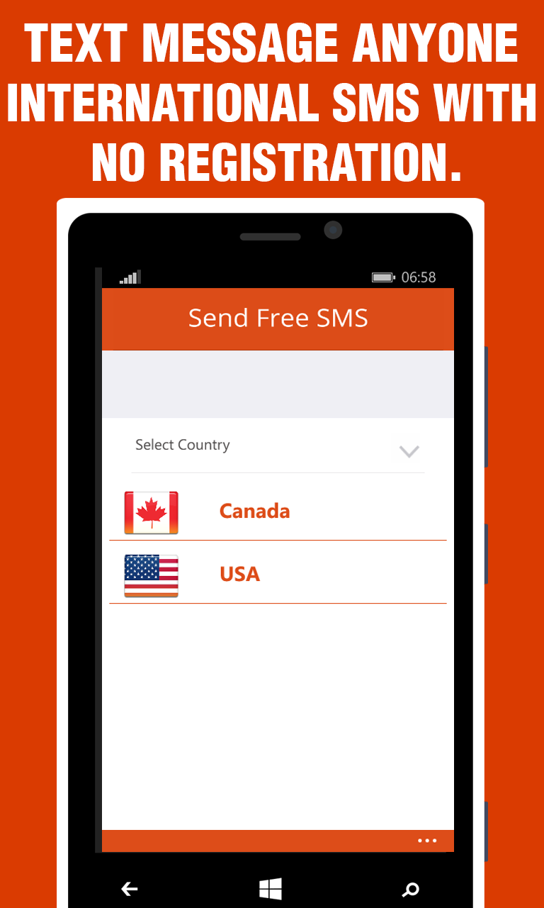 Send free sms unlimited text messages worldwide