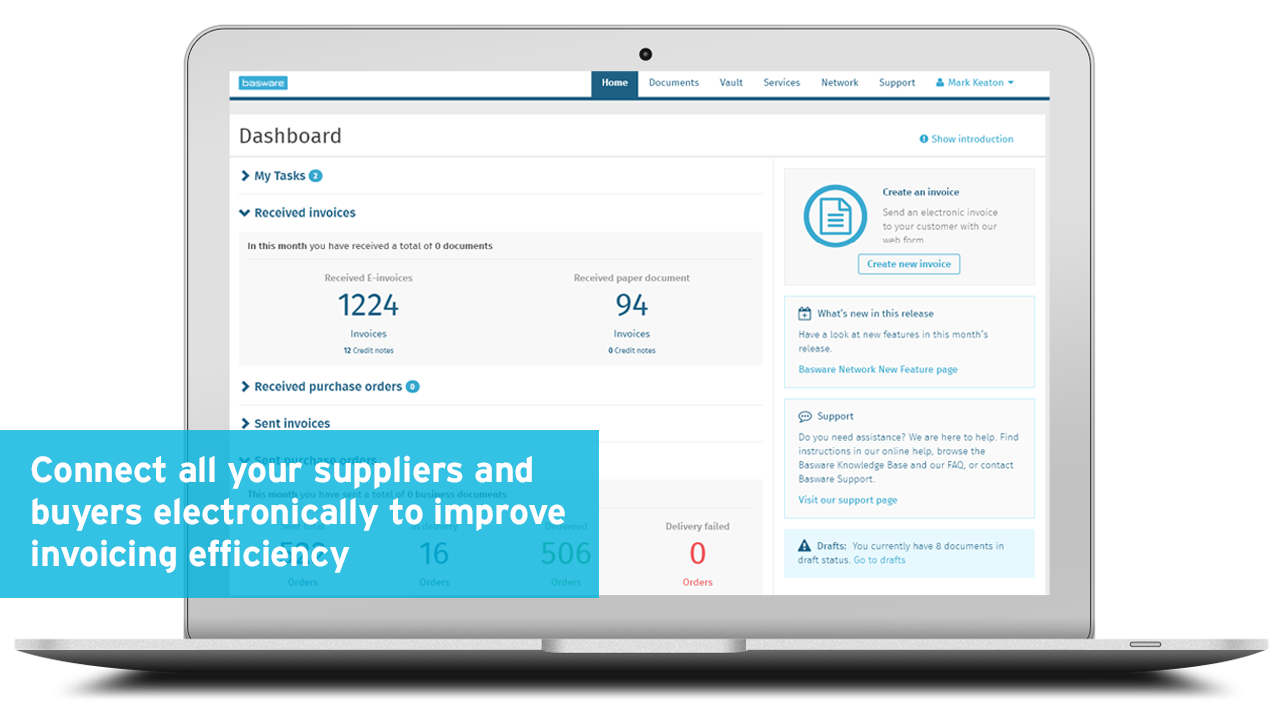 Snapshot 5 of Basware e-Invoice Sending and Receiving
