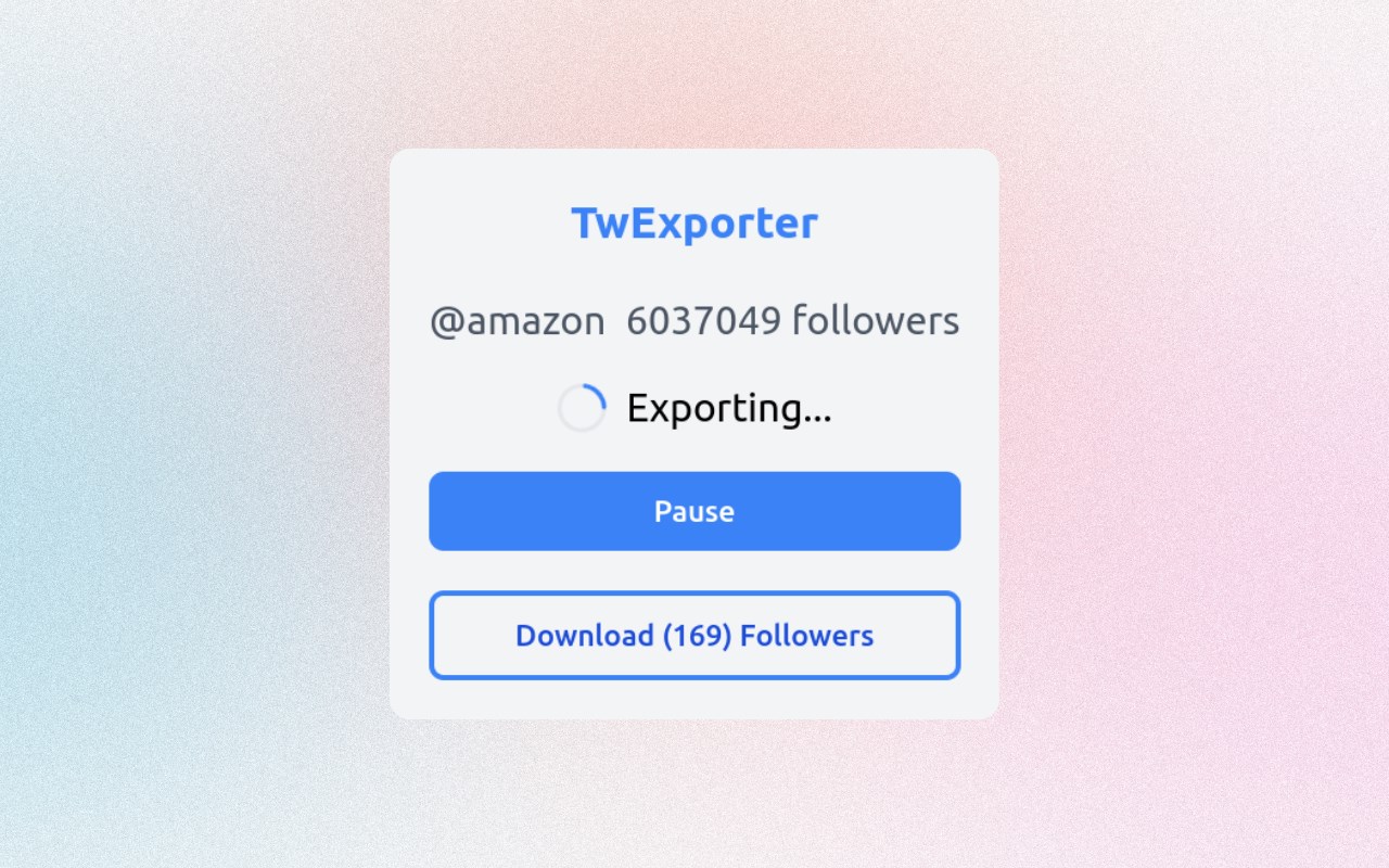 TwExporter - Export Twitter Followers