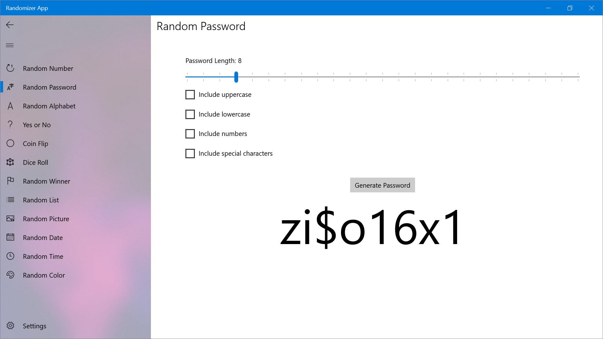 Randomizer App screenshot