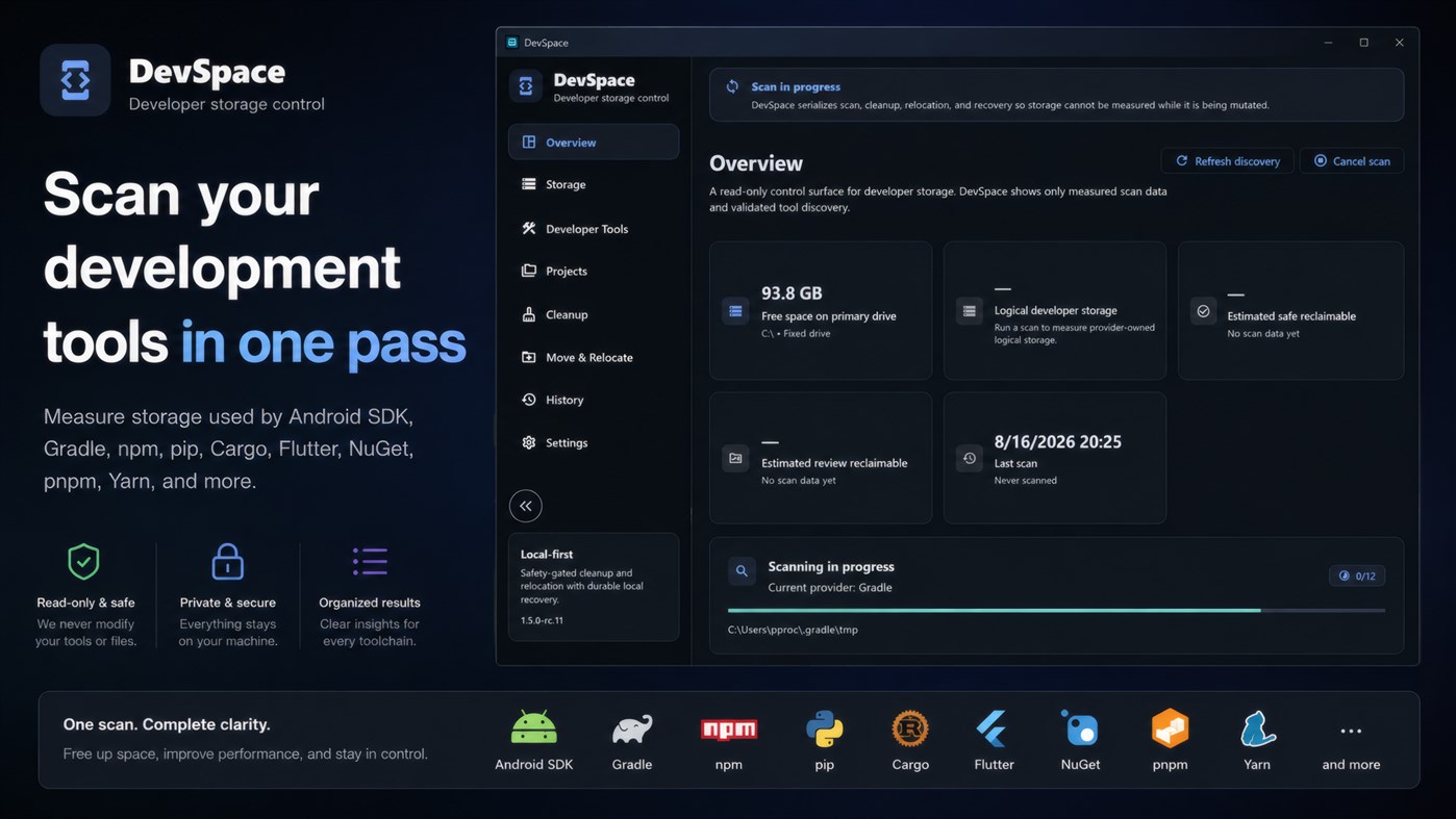 #2. DevSpace: Developer Storage Manager (Windows) Door: MokaIO