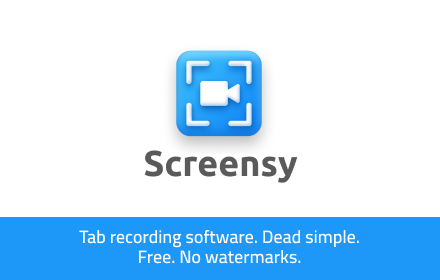 Screensy - screen recording small promo image