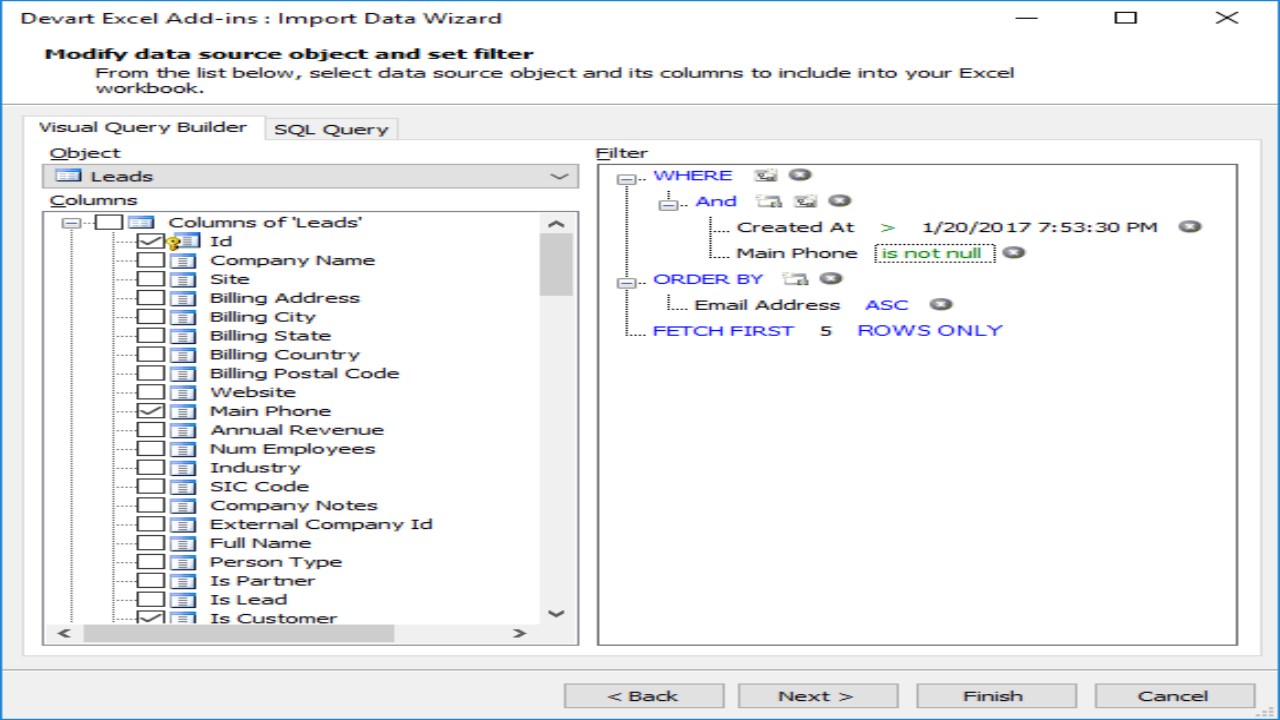 Snapshot 2 of Devart Connector for Marketo from Excel