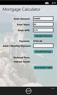 MortgageCalculator screenshot 1