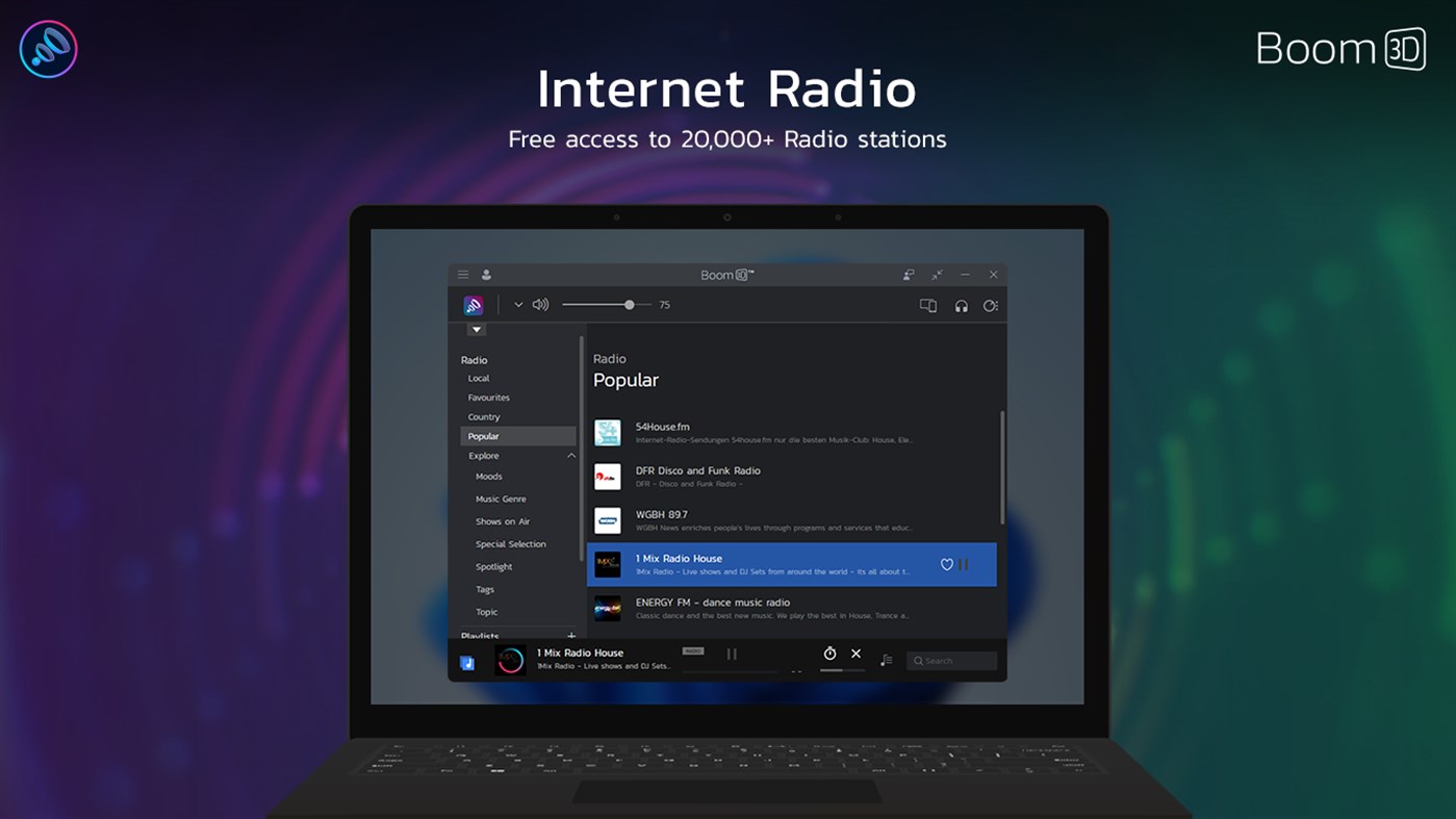 #7. Boom 3D: Audio Enhancer, Equalizer & Bass (Windows) Podle: GLOBAL DELIGHT TECHNOLOGIES PRIVATE LIMITED