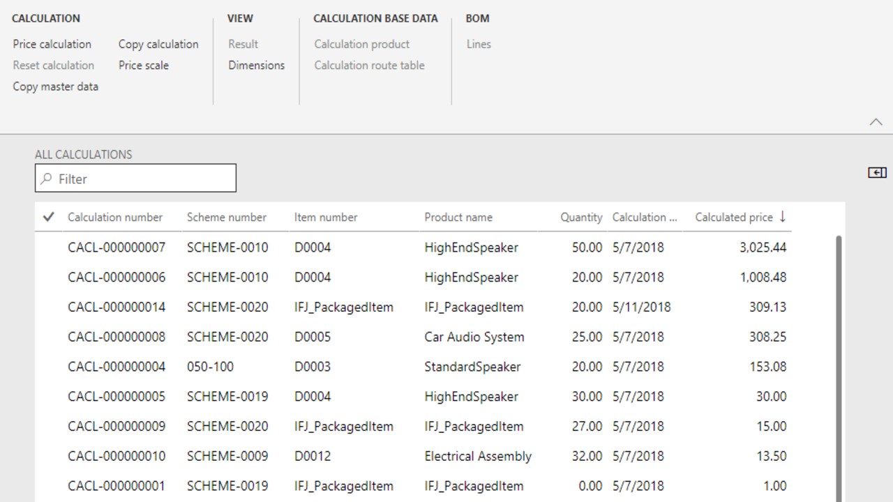 Snapshot 4 of Avanade Flexible Calculation