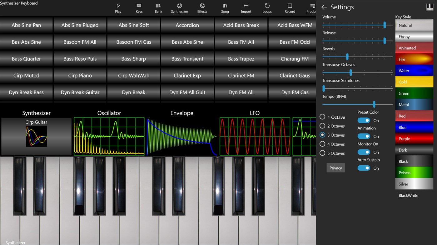 #3. Synthesizer Keyboard (Windows) Göre: SoundDesigner