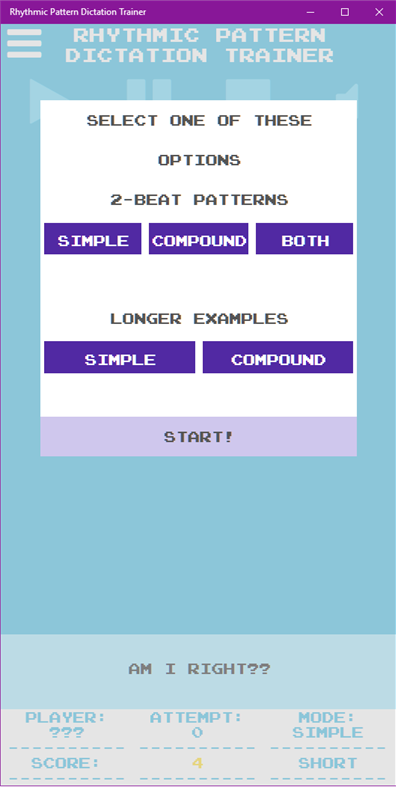 #7. Rhythmic Pattern Dictation Trainer (Windows) 게시자: Brian Edward Jarvis