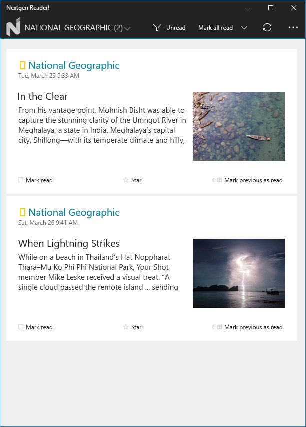 Grid view (window mode).