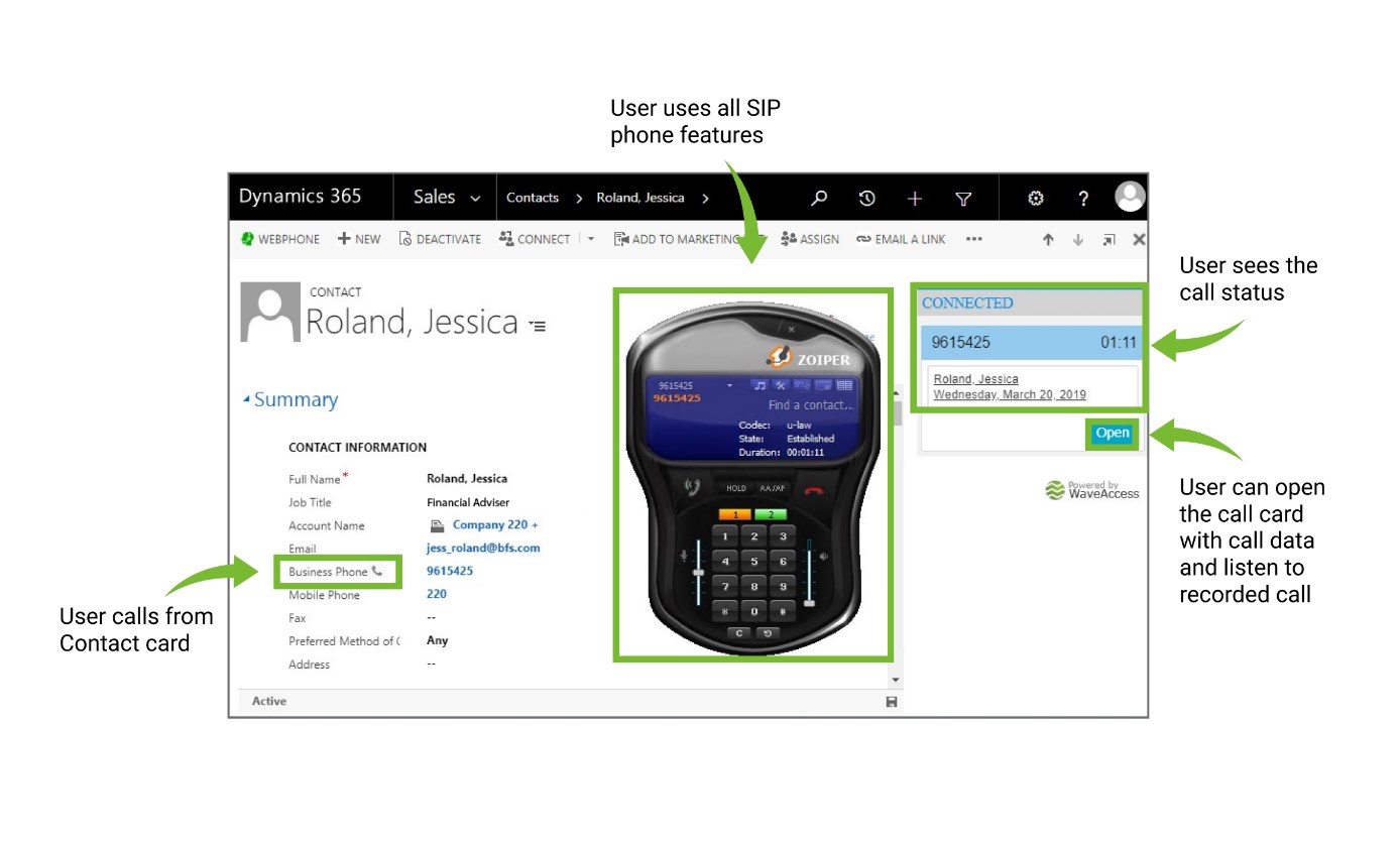 Snapshot 4 of PBX Asterisk + Microsoft Dynamics 365 Integration