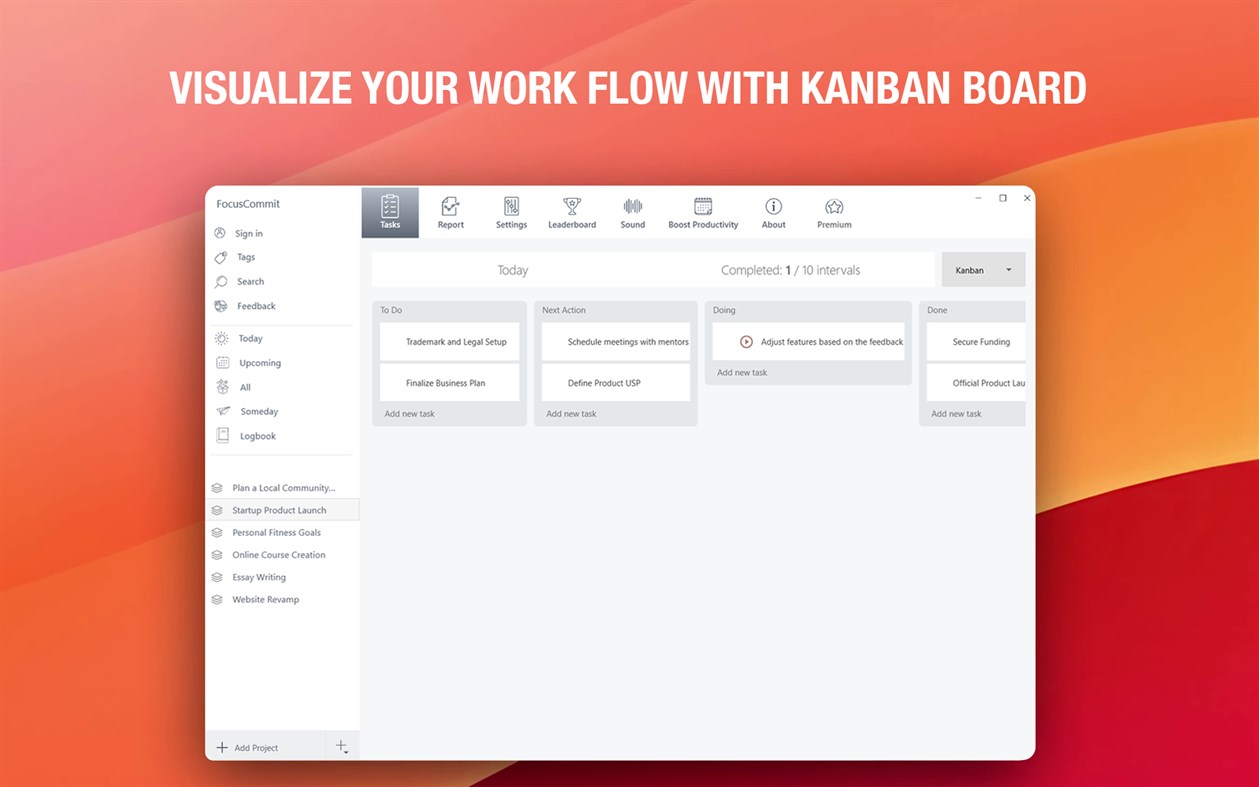 #3. FocusCommit: Pomodoro Timer & Planner (Windows) 来自: innobee